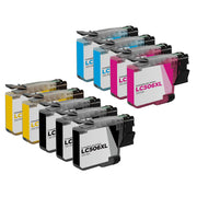 Set of 9 Compatible Brother LC506XL High Yield Ink Cartridges (3 Black, 2 Cyan, 2 Magenta, 2 Yellow)