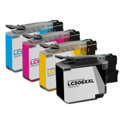 Set of 4 Compatible Brother LC506XXL High Yield Ink Cartridges (Black, Cyan, Magenta, Yellow)
