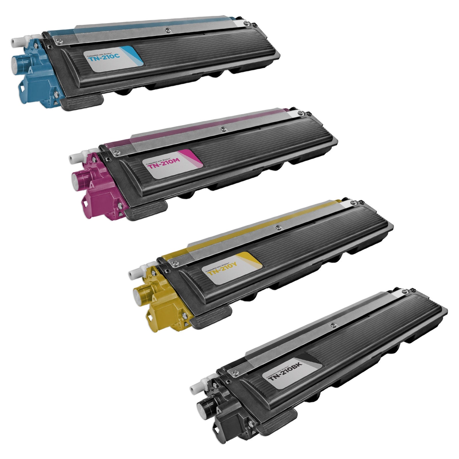 Set of 4 Compatible Brother TN210 Multi Toner Cartridge Bundle (3,600 Pages)