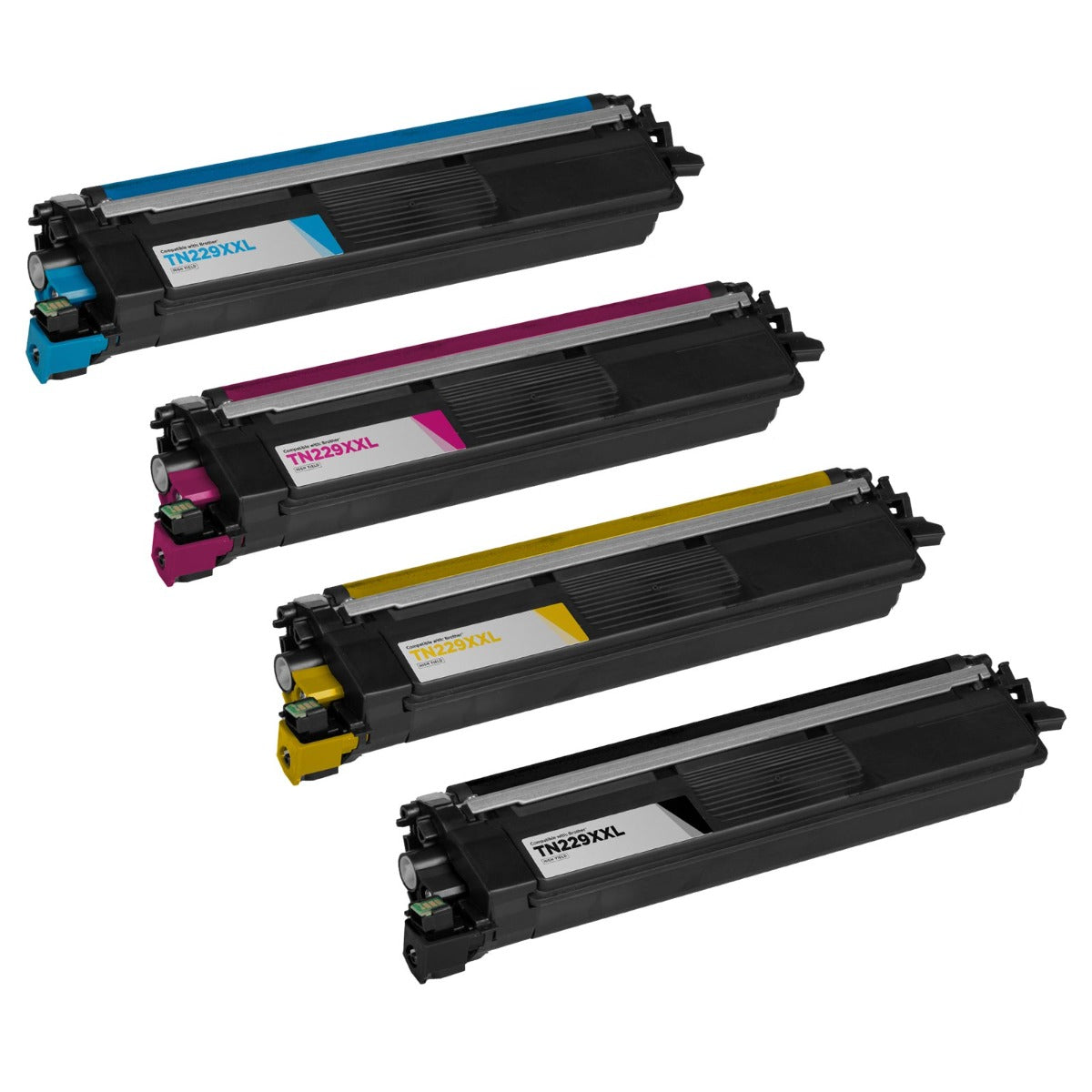 Set of 4 Compatible Brother TN229XXL Super High Yield Toner Cartridge (Black, Cyan, Magenta, Yellow)