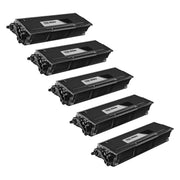 Set of 5 Compatible Brother TN650 Black Toner Cartridges