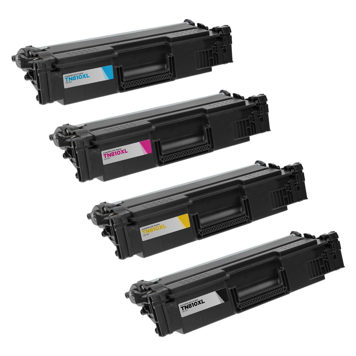 Set of 4 Compatible Brother TN810XL High Yield Toner Cartridges