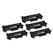 Set of 5 Compatible Brother TN830XL High Yield Black Toner Cartridges