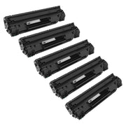 Set of 5 Compatible Canon 3500B001AA Black Toner Cartridges (10,500 Pages)