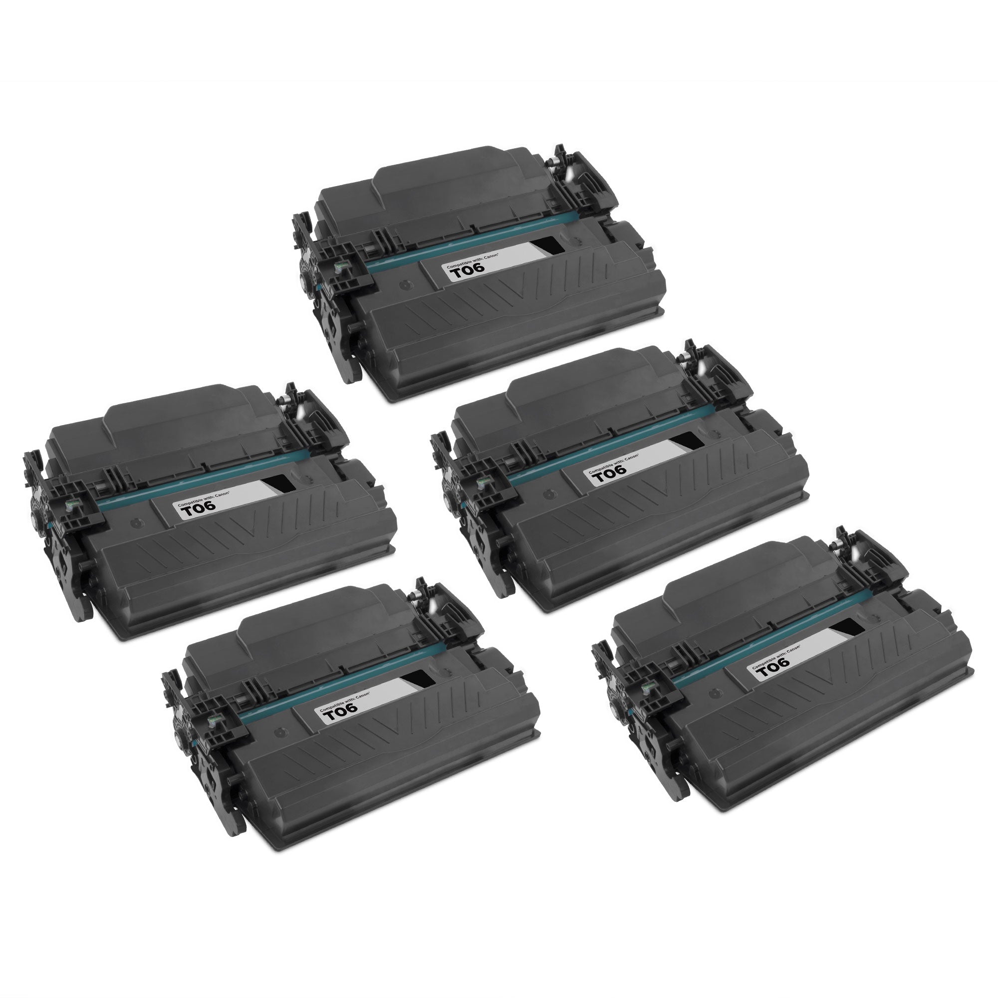 Set of 5 Compatible Canon T06 Black Toner Cartridges