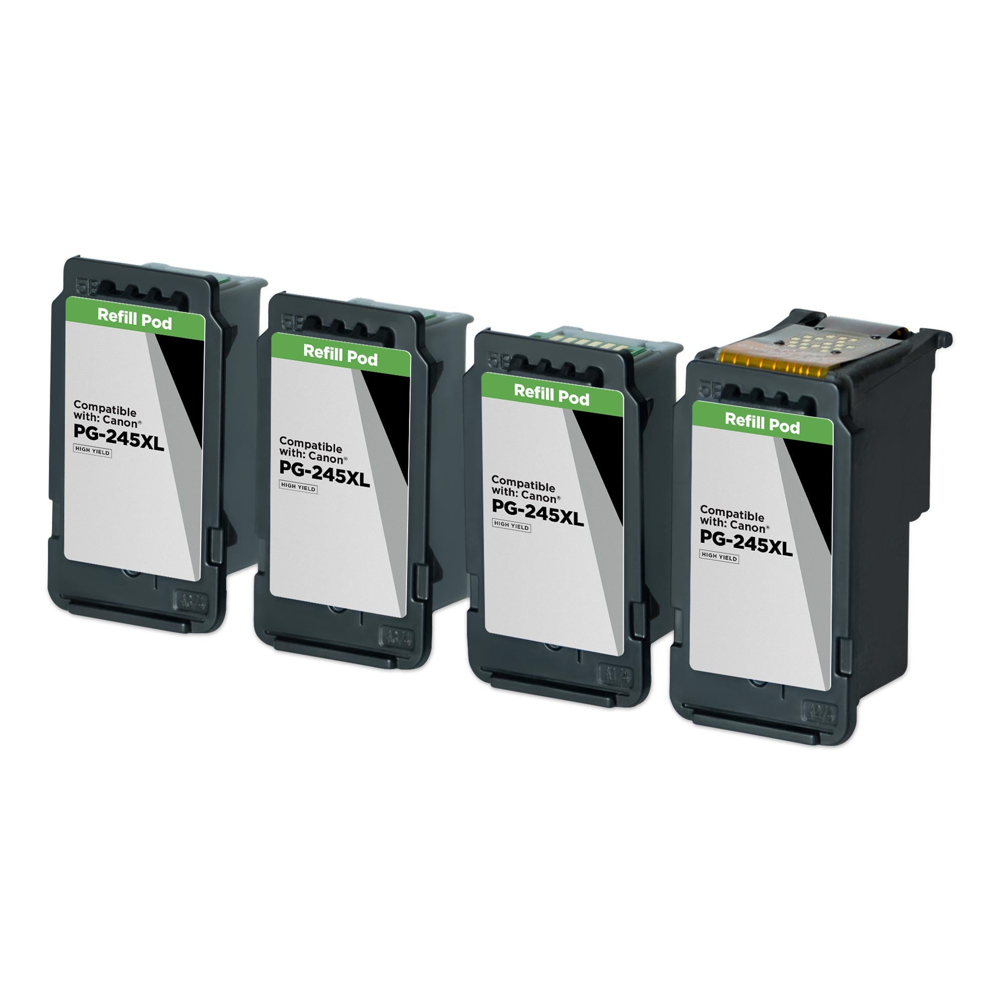 Compatible Canon PG-245XL Black Ink Cartridge (4 Pods and 1 Original Printhead)