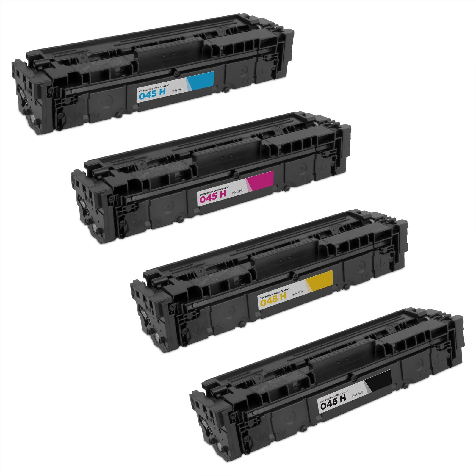 Set of 4 Compatible Canon 045H High Yield Toner Cartridges