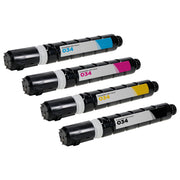 Set of 4 Compatible Canon 034 Toner Cartridges (Black, Cyan, Magenta, Yellow)