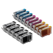 Set of 14 Compatible Canon PGI5 & CLI8 Ink Cartridges (5 Black, 3 Cyan, 3 Magenta, 3 Yellow)