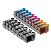 Set of 16 Compatible Canon PGI5 & CLI8 Ink Cartridges (Multi Color)