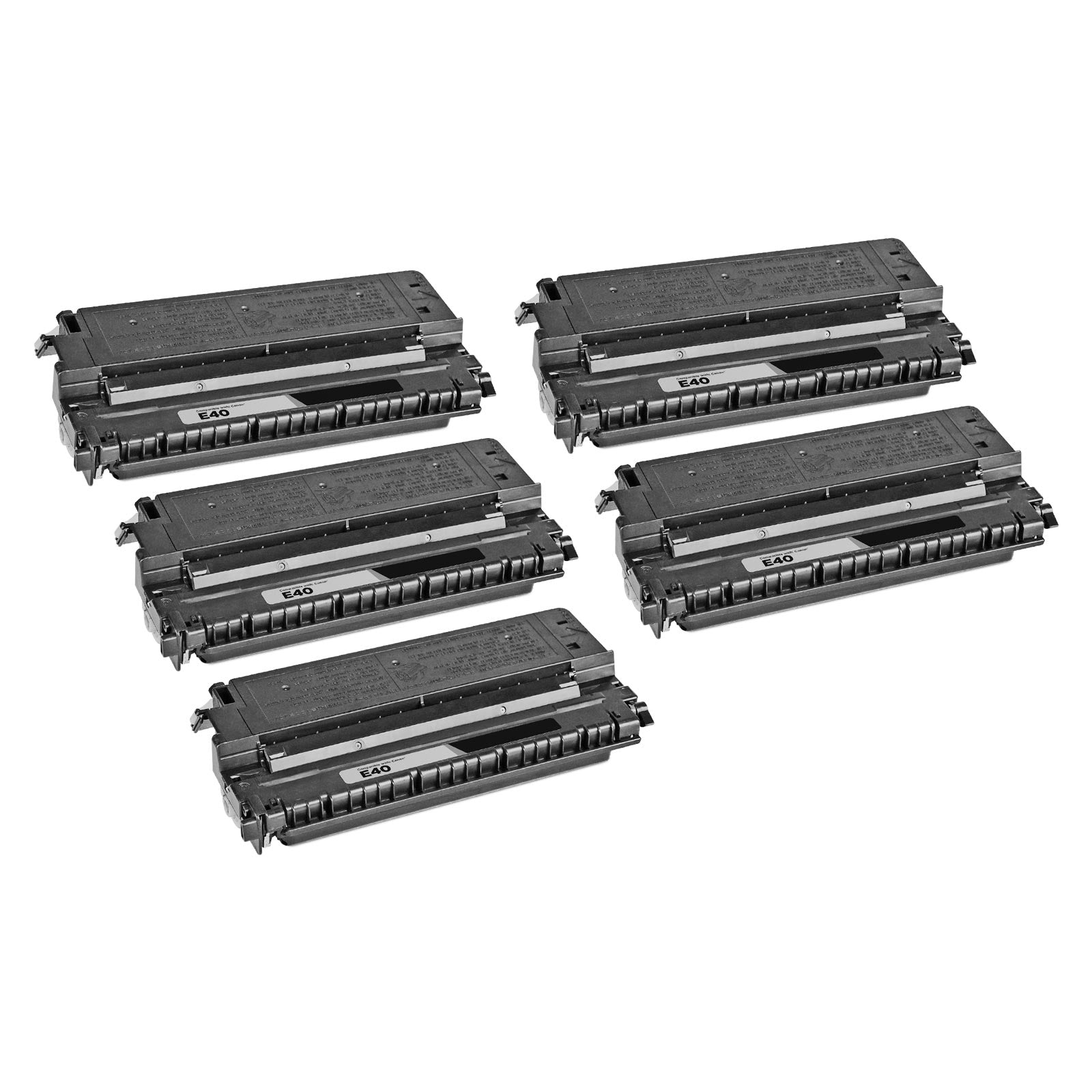Set of 5 Compatible Canon E40 Black Toner Cartridges