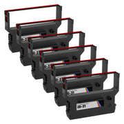 Compatible Citizen IR-31 Black/Red Printer Ribbon 6-pack
