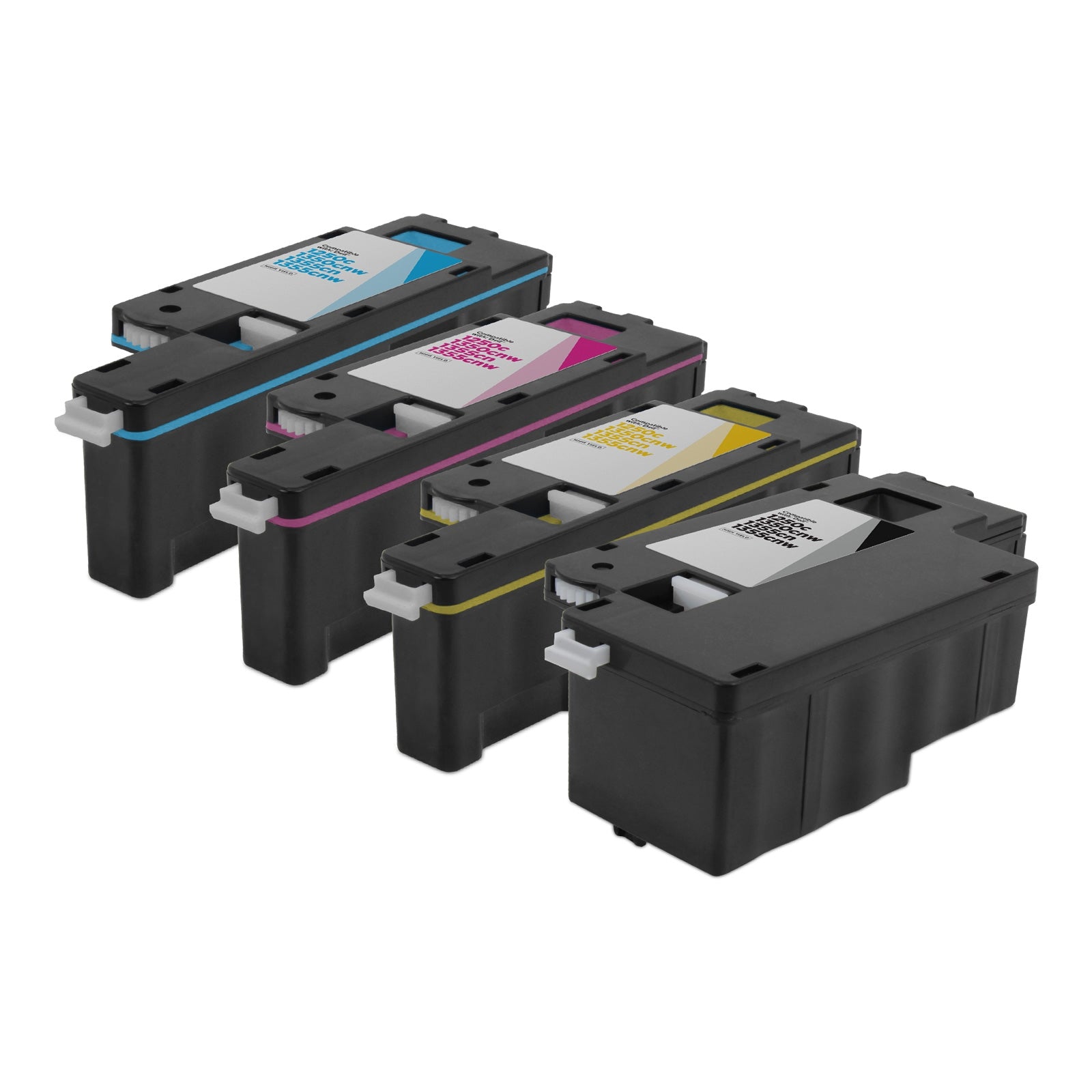 Set of 4 Compatible Dell 331-0778 Black, Cyan, Magenta, Yellow Toner Cartridges (3,400 Pages)