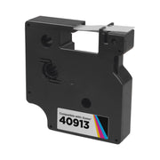 Compatible Dymo 40913 Black on White Label Tape (23 ft x 1/3 in)