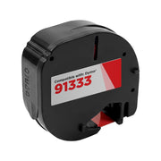 Compatible Dymo 91333 Black on Red P-Touch Label Tape