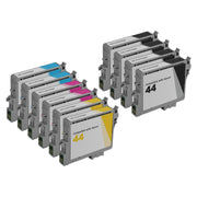 Remanufactured Set of 10 Epson T044 Ink Cartridges (4 Black, 2 Cyan, 2 Magenta, 2 Yellow)
