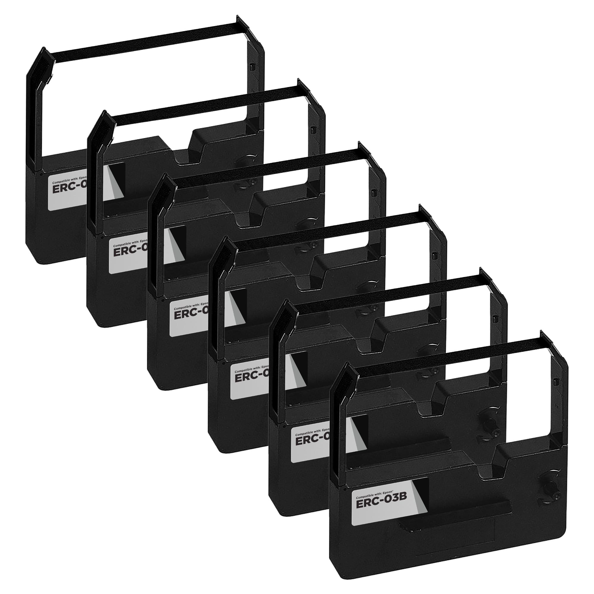 Compatible Epson ERC-03 Black Printer Ribbon (6-pack)