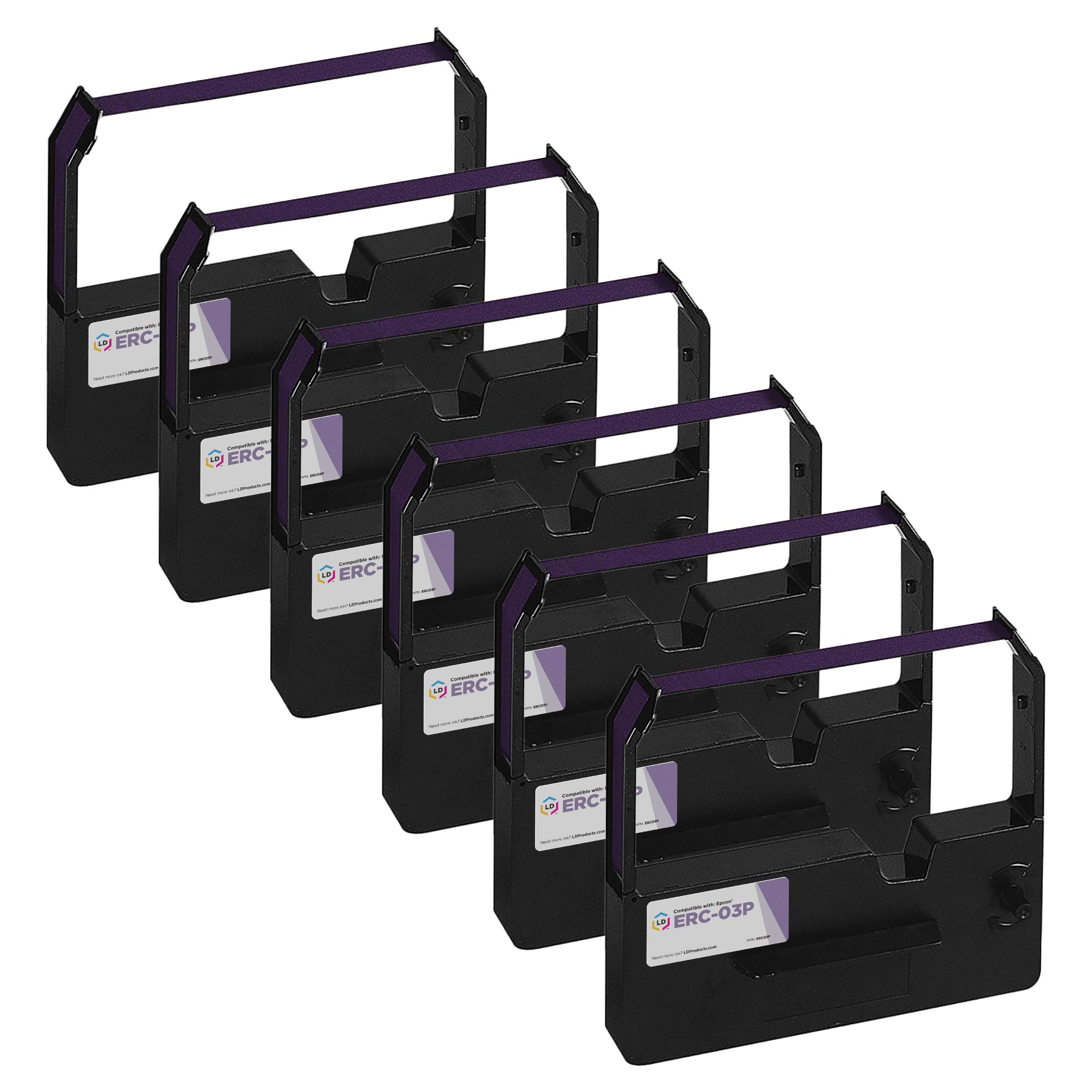 Compatible Epson ERC-03 Purple Ribbon (6-pack)