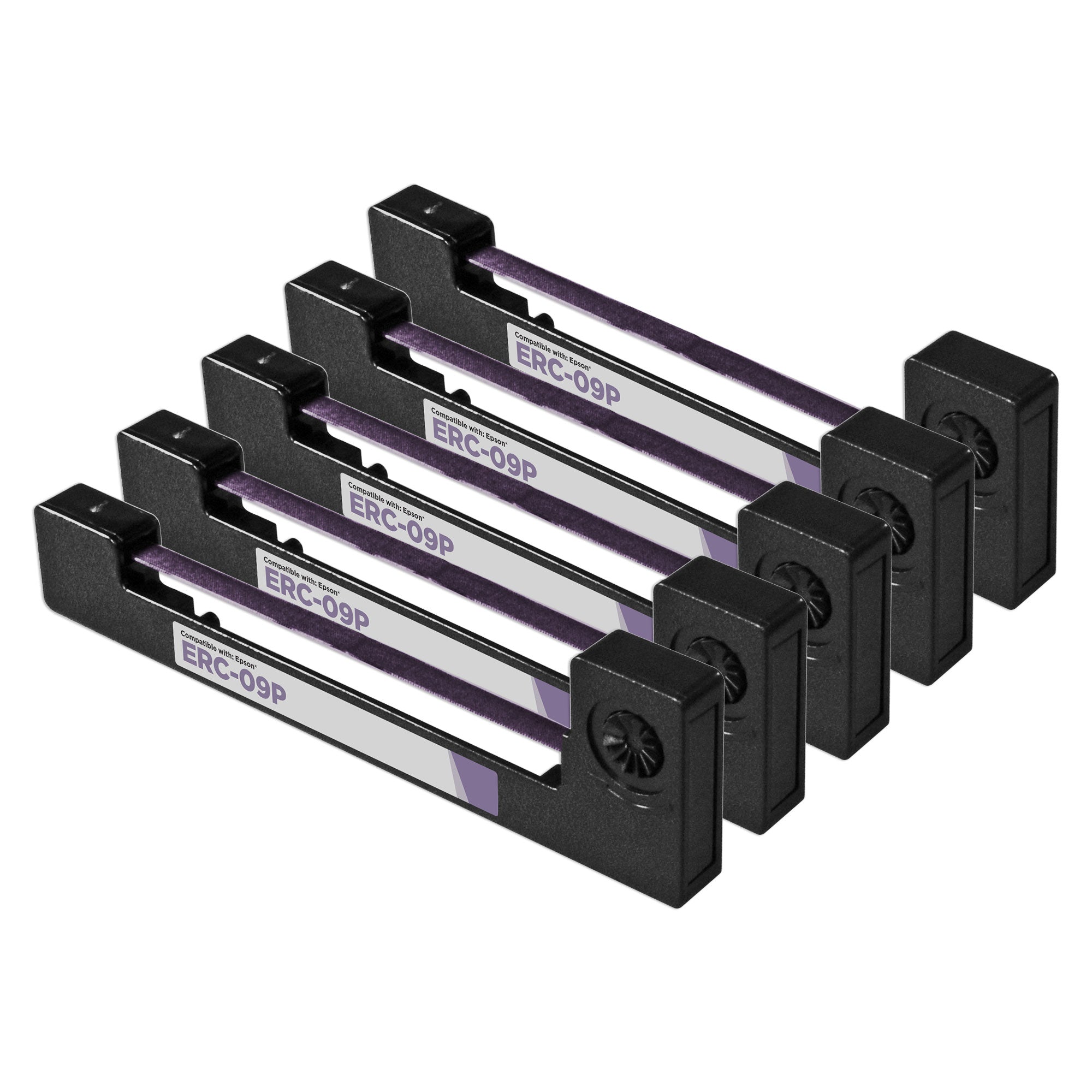 Compatible Epson ERC-09P Purple POS Ribbon Cartridge 6 Pack