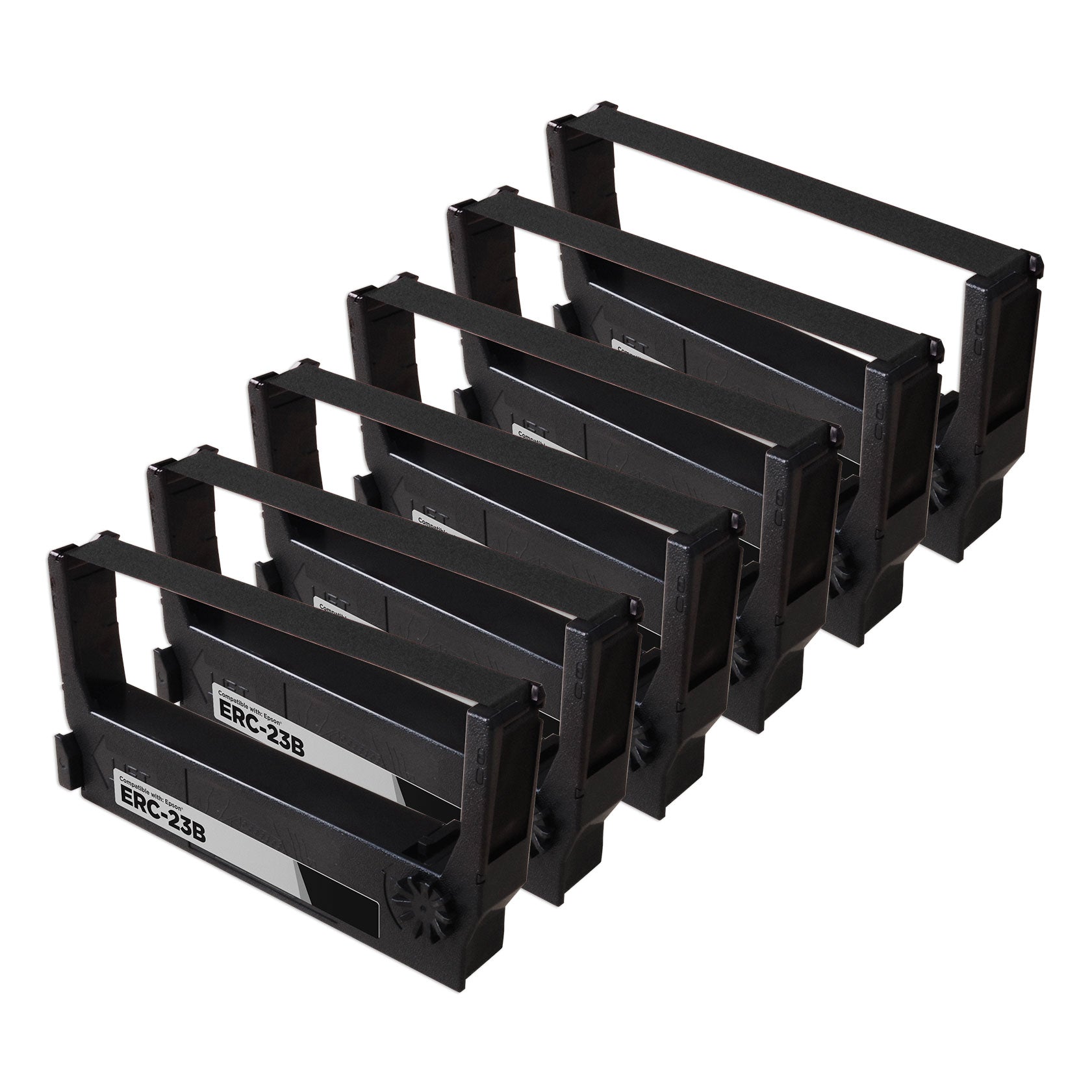 Compatible Epson ERC-23B Black POS Ribbon Cartridge Set of 6