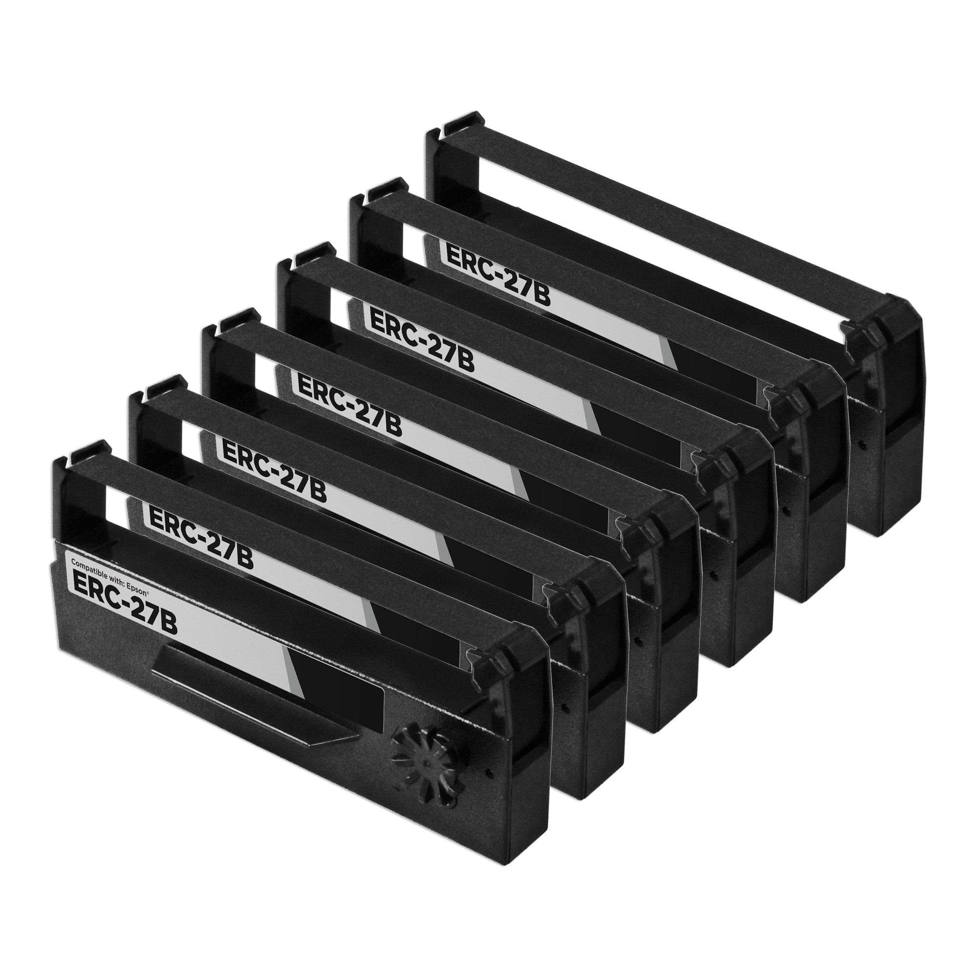 Compatible Epson ERC-27B Black POS Ribbon Cartridges - 6 Pack