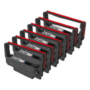 Compatible Epson ERC-30BR Black and Red POS Ribbon Cartridges - 6 Pack