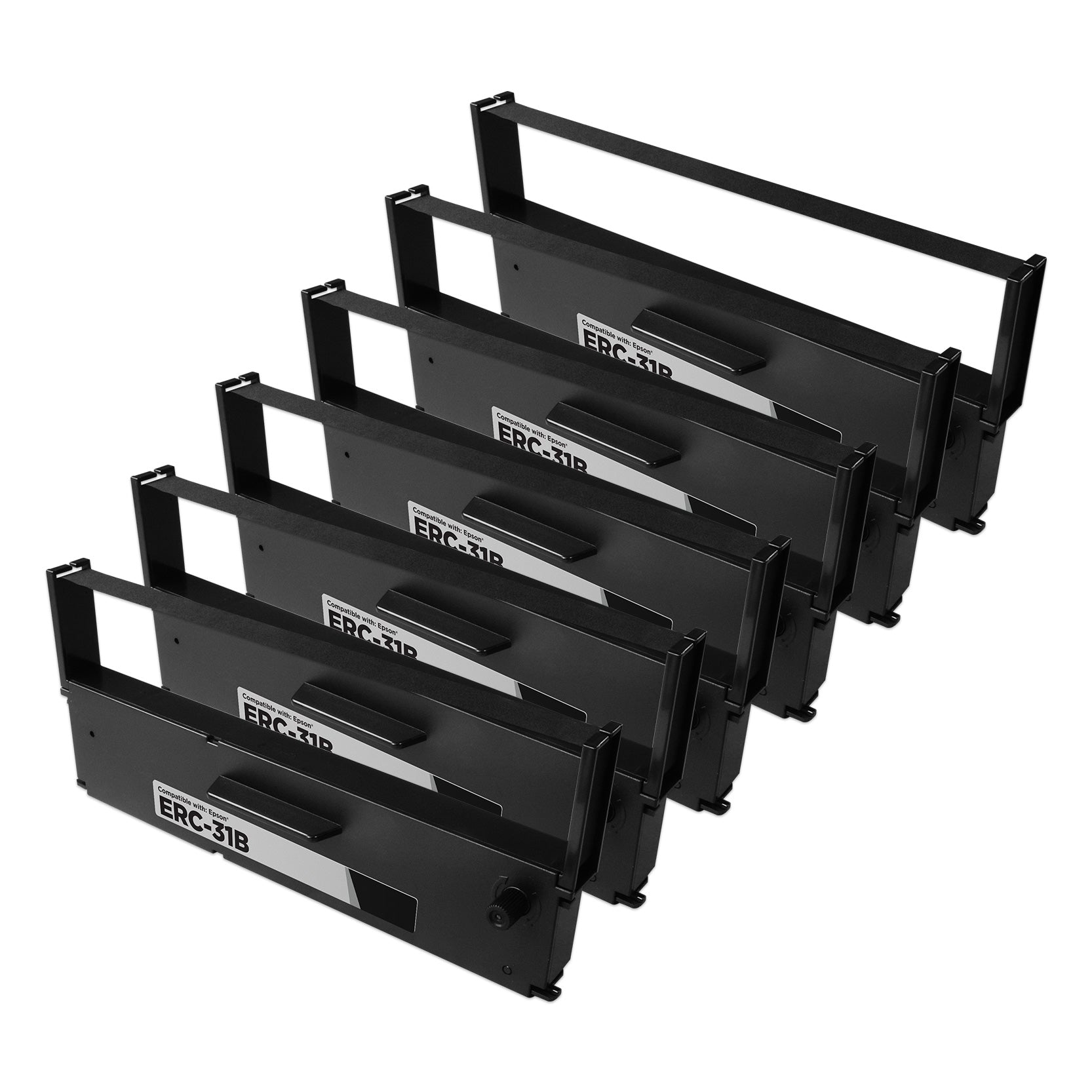 Compatible Epson ERC-31B Black POS Ribbon Cartridge Set of 6