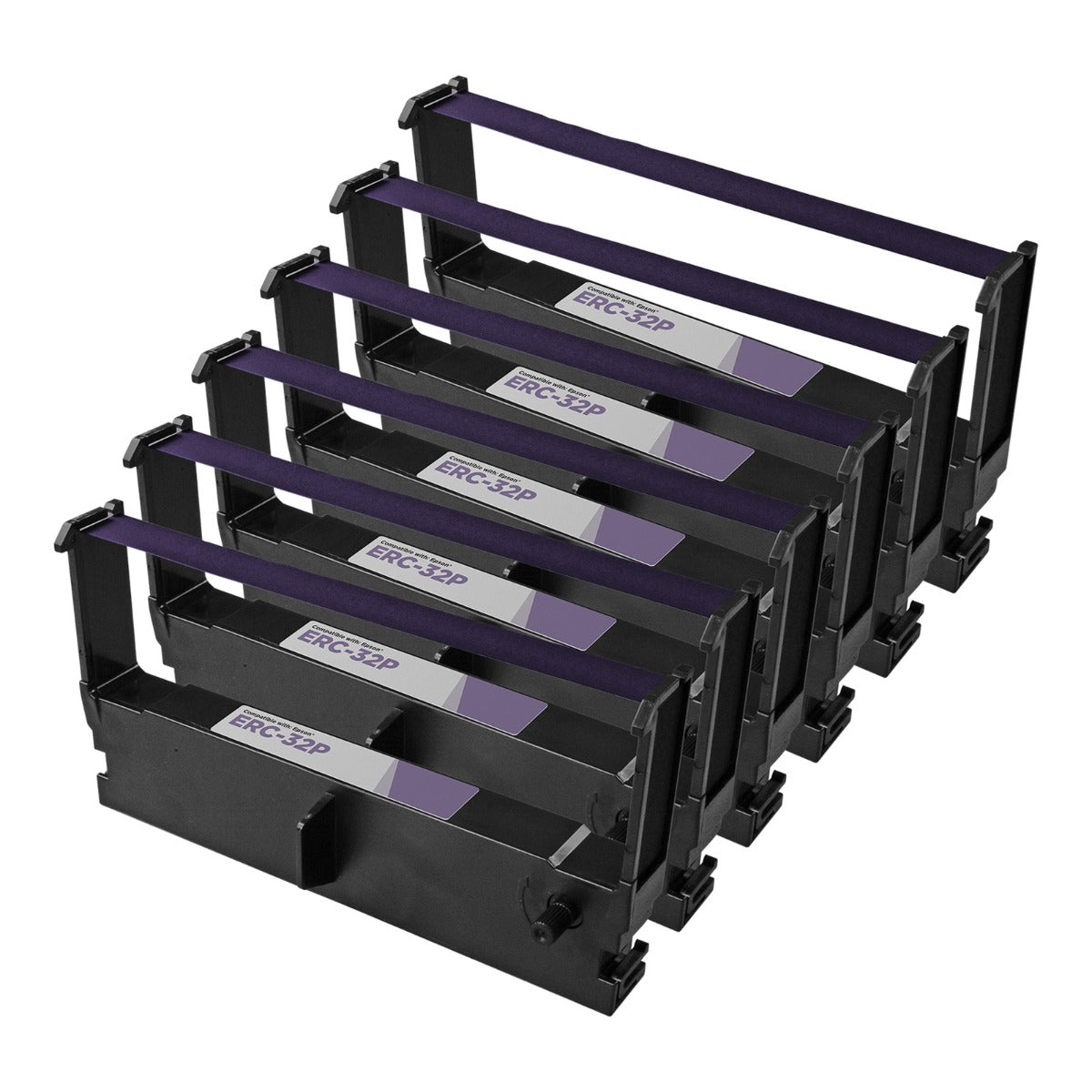 Compatible Epson ERC-32P Purple POS Ribbon Cartridge Set of 6