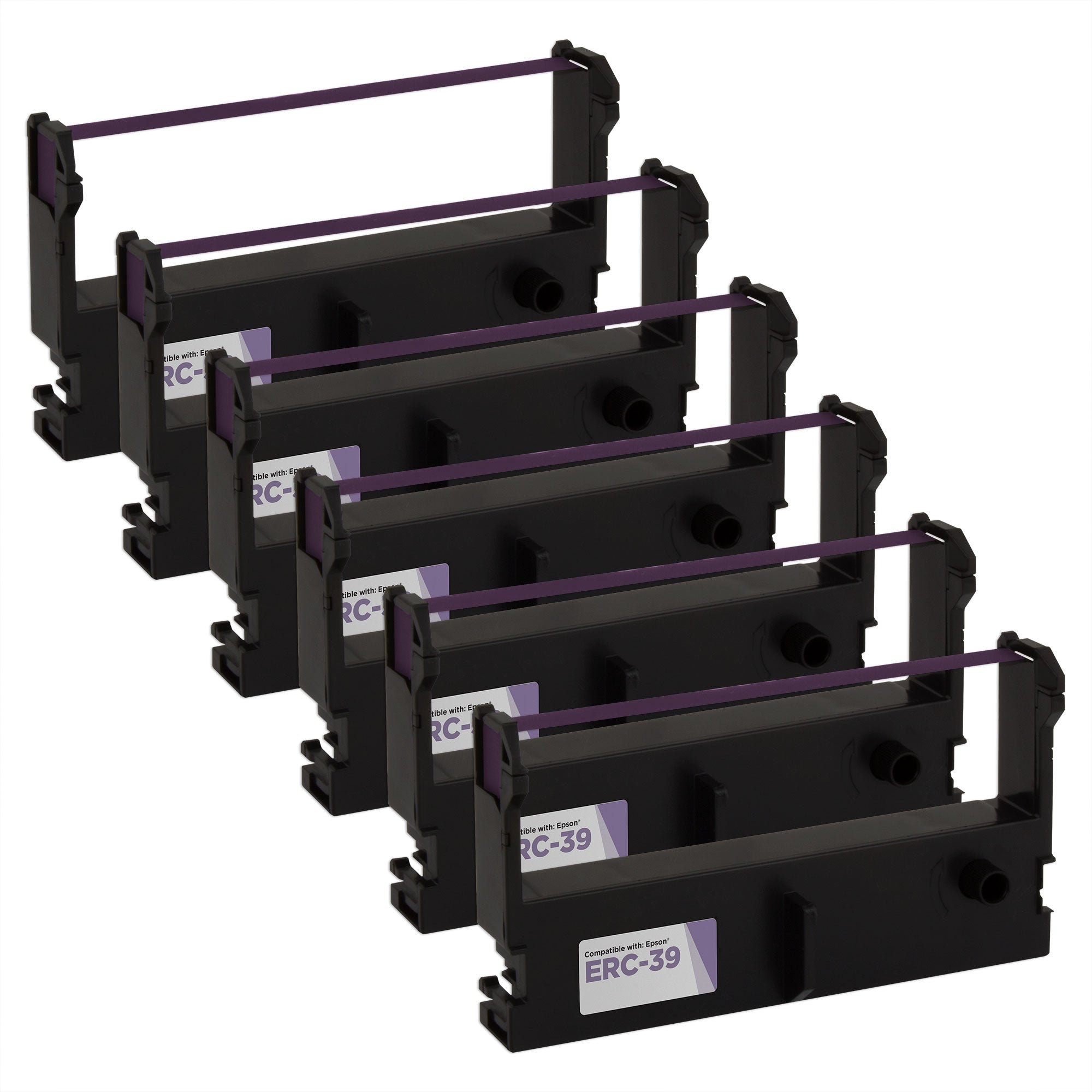 Compatible Epson ERC-39P Purple Ribbon (6-pack)