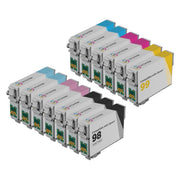 Set of 13 Remanufactured Epson T098 / T099 Multi Ink Cartridges (2705 Pages)