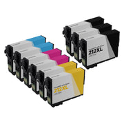 Set of 9 Remanufactured Epson T212XL High Yield Ink Cartridge (Black, Cyan, Magenta, Yellow)