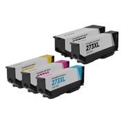 Set of 5 Remanufactured Epson T273XL High Yield Ink Cartridges (Black, Photo Black, Cyan, Magenta, Yellow)