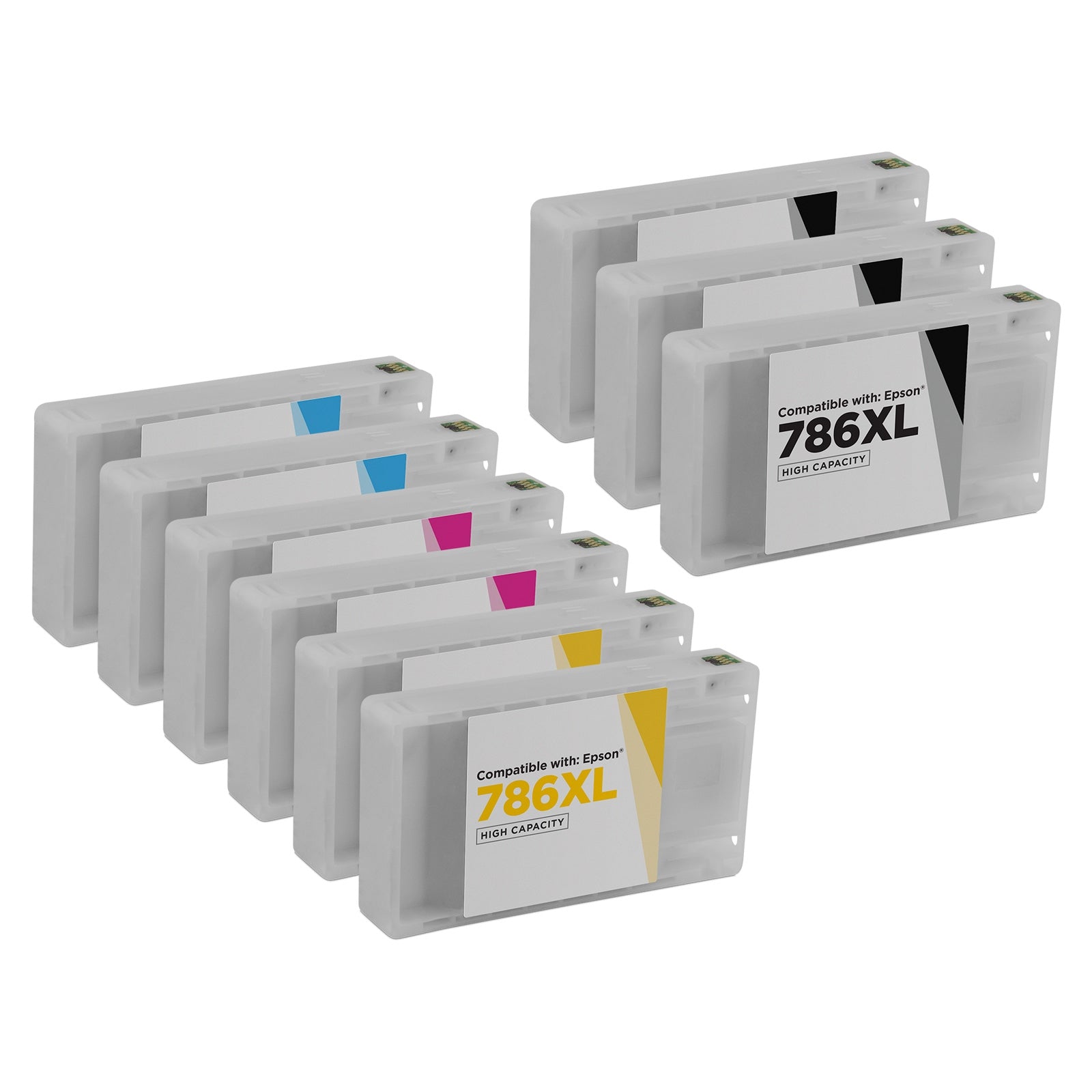 Set of 9 Remanufactured Epson 786XL High Yield Ink Cartridges (Black, Cyan, Magenta, Yellow)