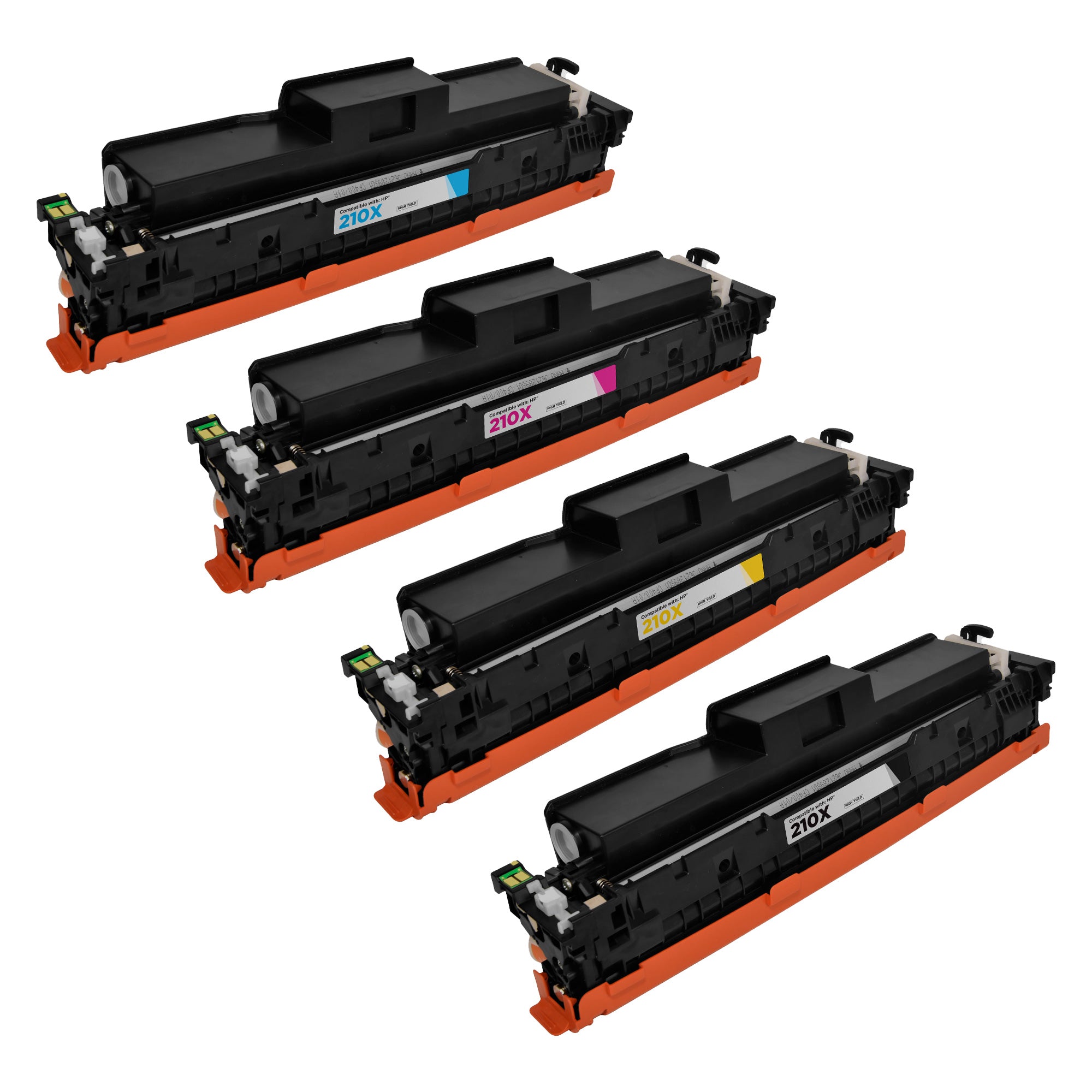 Set of 4 Compatible HP 210X High Yield Toner Cartridge (Black, Cyan, Yellow, Magenta)