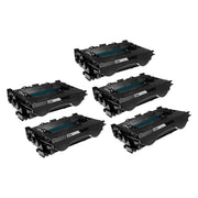 Set of 5 Compatible HP 37X Black Toner Cartridge