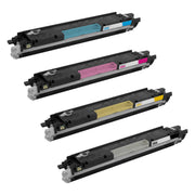 Set of 4 Remanufactured HP 130A Toner Cartridges (Black, Cyan, Magenta, Yellow) (2,300 Pages)