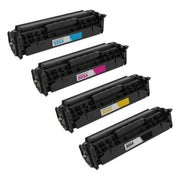 Set of 4 Remanufactured HP 305A Toner Cartridges (Black, Cyan, Magenta, Yellow) (4,800 Pages)