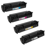 Set of 4 Remanufactured HP 312A Toner Cartridges (Black, Cyan, Magenta, Yellow)