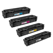 Set of 4 Compatible HP 410A Toner Cartridges (Black, Cyan, Magenta, Yellow)