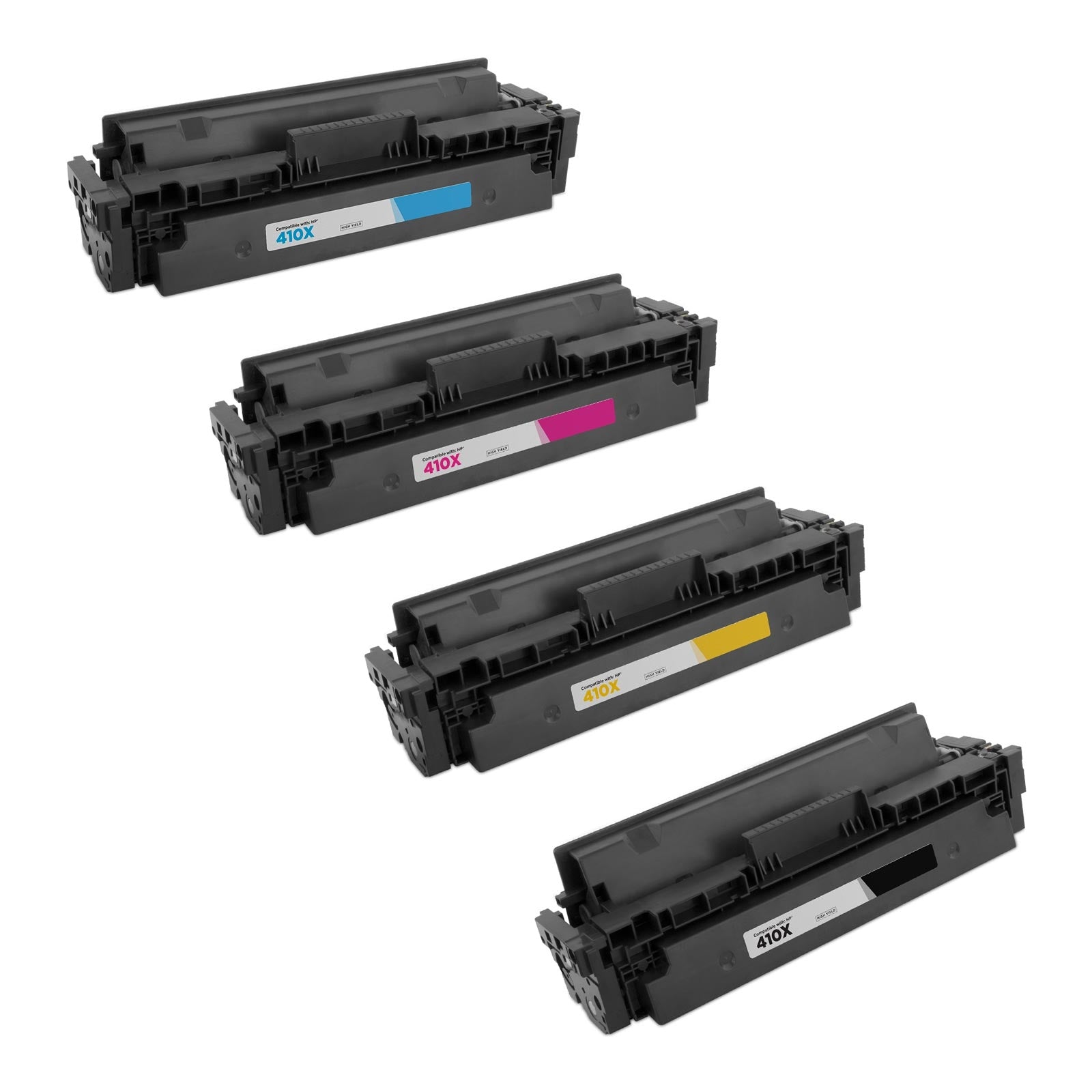 Set of 4 Compatible HP 410X Multi Toner Cartridges