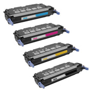 Set of 4 Remanufactured HP 502A Toner Cartridges (Black, Cyan, Magenta, Yellow) (10,000 Pages)
