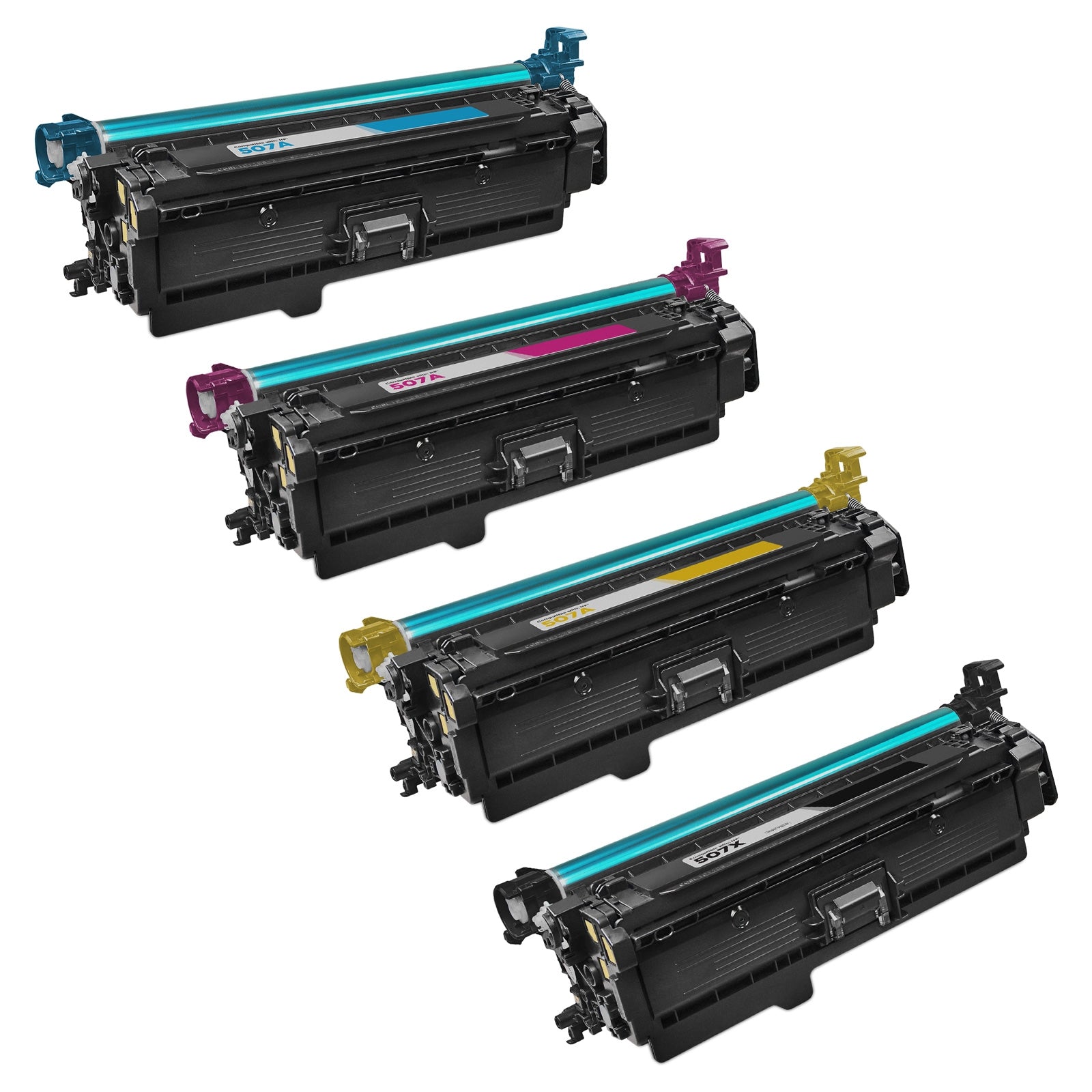 Set of 4 Remanufactured HP 507X Multi Toner Cartridges (17,000 Pages)