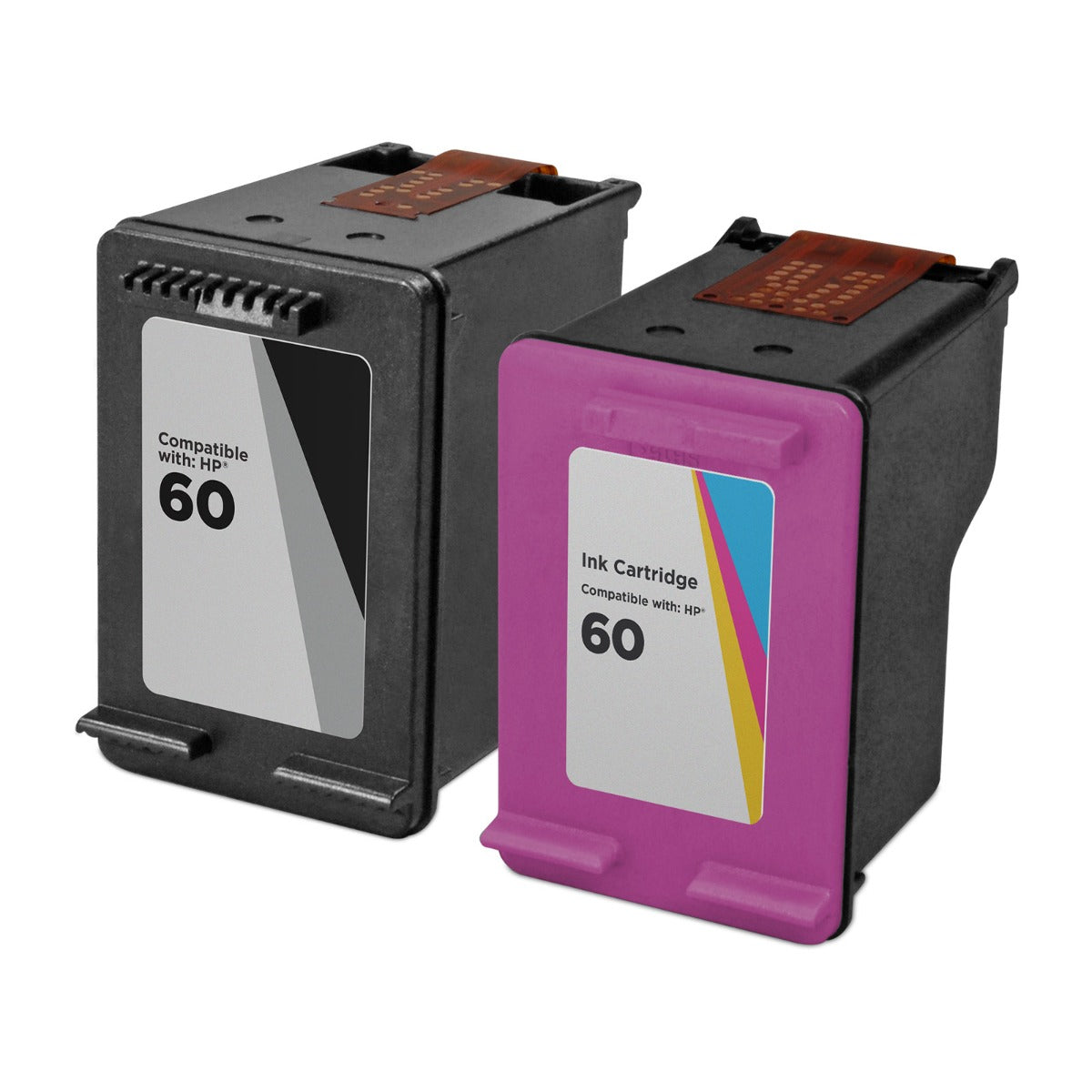 Set of 3 Reman HP 60 Ink Cartridge Set