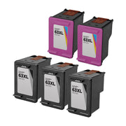 Set of 2 Remanufactured HP 63XL Black & Color Ink Cartridges