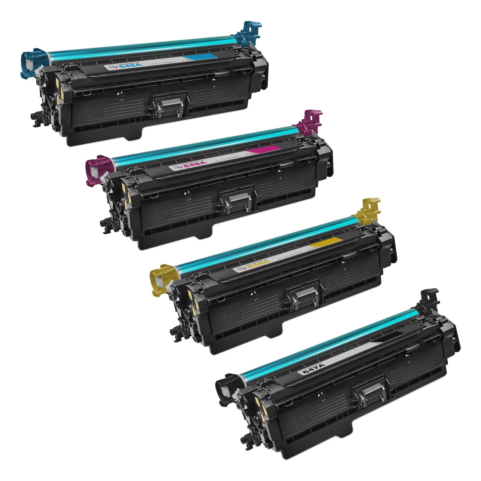 Set of 4 Remanufactured HP 648A Toners (Black, Cyan, Magenta, Yellow) (19,500 Pages)