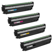 Set of 4 Remanufactured HP 650A Multi Toner Cartridges (28,500 Pages)