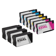 Set of 9 Compatible HP 932XL/933XL High Yield Ink Cartridges (Multi Color)