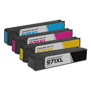 Set of 4 Remanufactured HP 970XL/971XL High Yield Ink Cartridges (Multi-Color)