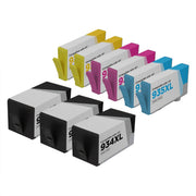 Compatible Set of 9 HP 934XL/935XL High Yield Ink Cartridges (Multi Color)