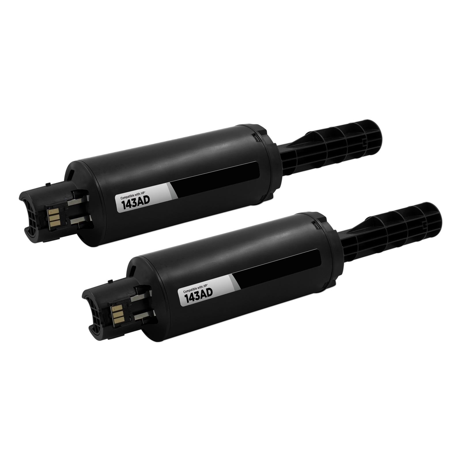 Set of 2 Compatible HP W1143AD Black Toner Reload Cartridge (2,500 Pages)